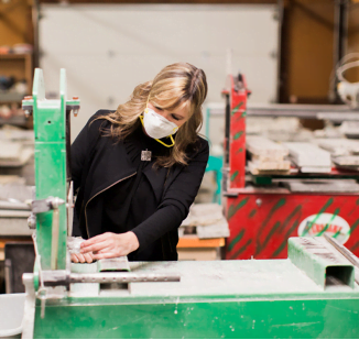 Julie Rizzo, the founder of Recycled Granite
